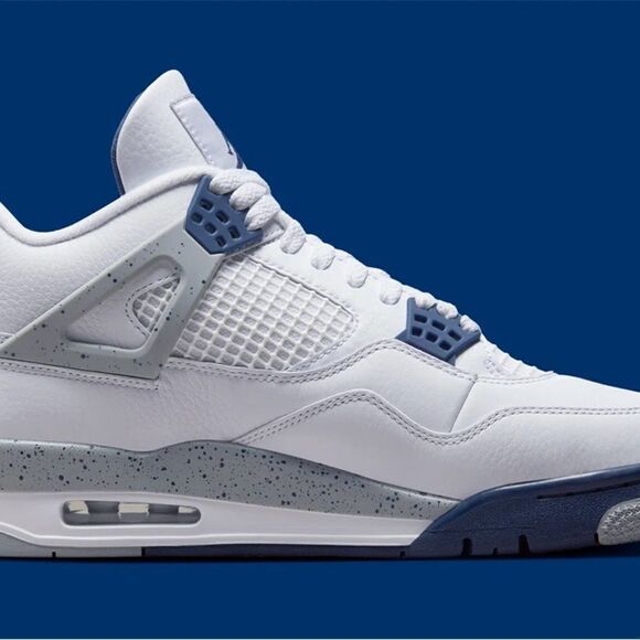 Nike Air Jordan 4 White Smoke Grey Fire Red Midnight Navy DH6927-140 Size 14​